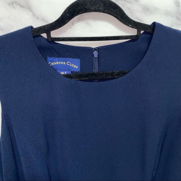 Charter Club Navy Blue Dress - Picture 2 of 7